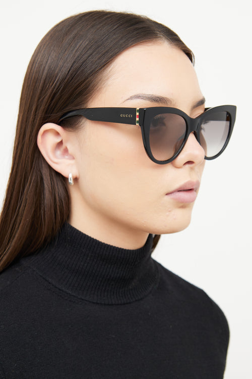 Gucci Black Cat Eye GG0460S Sunglasses