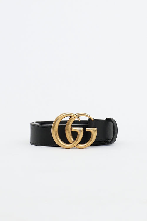 Leather Marmont GG Buckle Belt