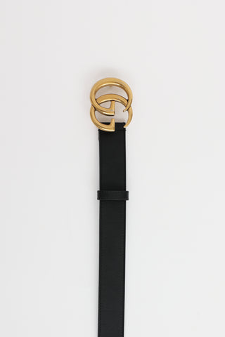 Leather Marmont GG Buckle Belt