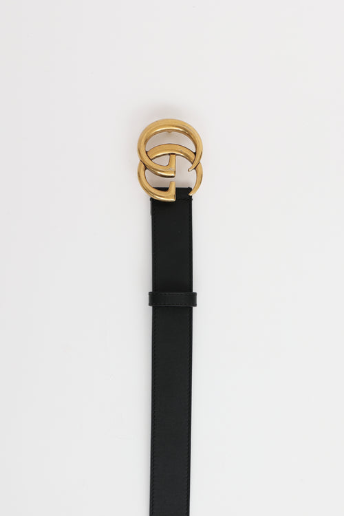 Leather Marmont GG Buckle Belt