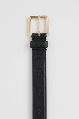 Gucci Leather Thin GG Supreme Belt