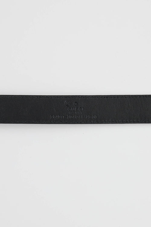 Gucci Leather Thin GG Supreme Belt