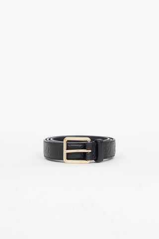 Gucci Leather Thin GG Supreme Belt