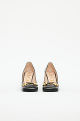 Gucci Leather Horsebit Block Heel