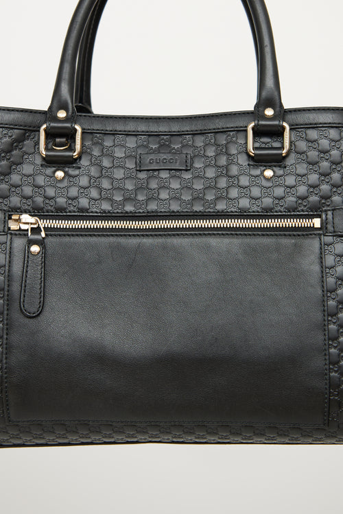 Gucci Black Microguccissima Tote Bag
