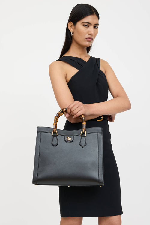 Gucci Leather Diana Tote Bag