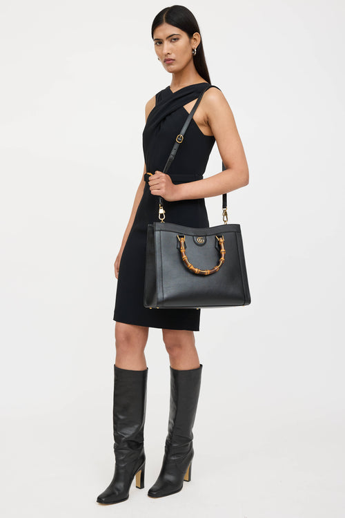 Gucci Leather Diana Tote Bag