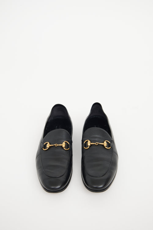 Gucci Black Leather Jordaan Loafer