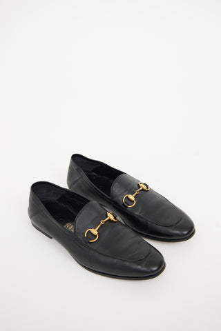 Gucci Black Leather Jordaan Loafer