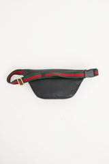 Gucci Black Leather Logo Belt Bag