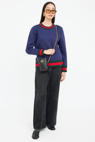 GucciLeather GG Marmont Mini Bag