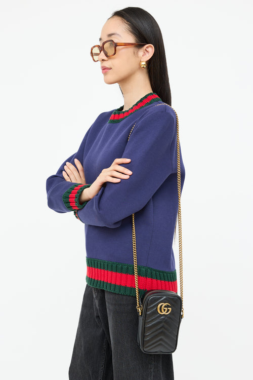 GucciLeather GG Marmont Mini Bag