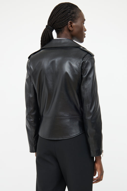 Gucci Black Leather Moto Jacket