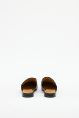 Gucci Black Leather Princetown Mule