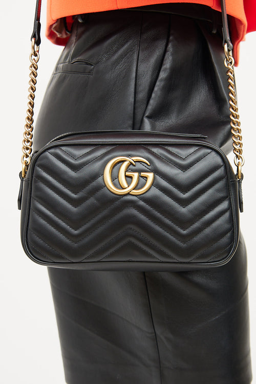 Gucci Black GG Marmont Small Bag
