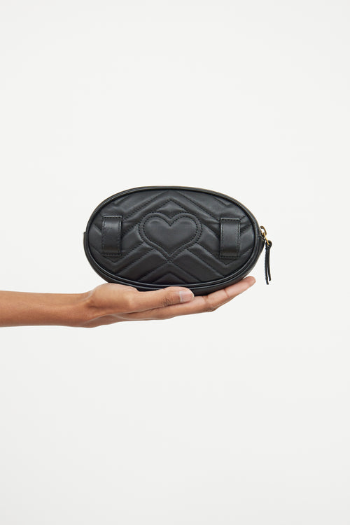 Gucci Black Marmont Oval Belt Bag