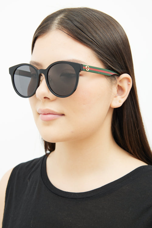 Gucci Black, Red & Green GG0416SK Sunglasses