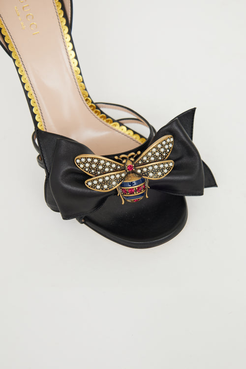 Gucci Black Queen Margaret High Heel Sandal