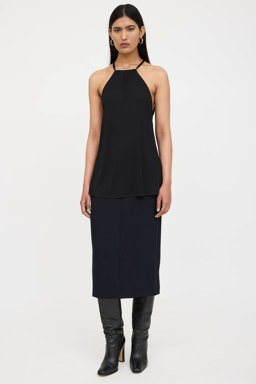 Gucci Sheer Hardware Halter Top