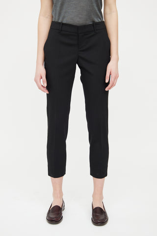 Gucci Black Pleated Crop Pant