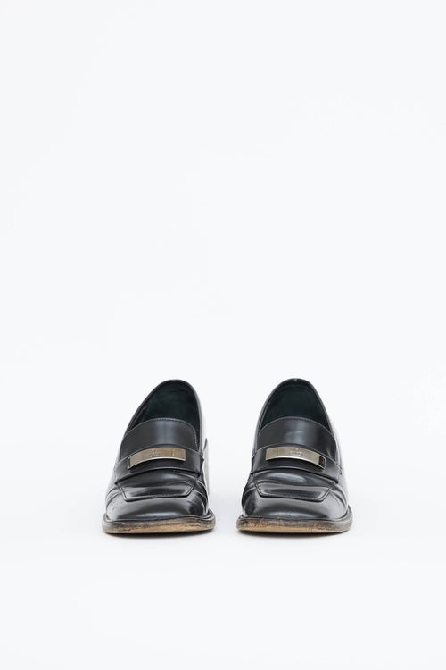 Gucci Leather Heeled Loafer