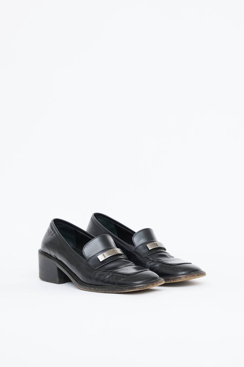 Gucci Leather Heeled Loafer