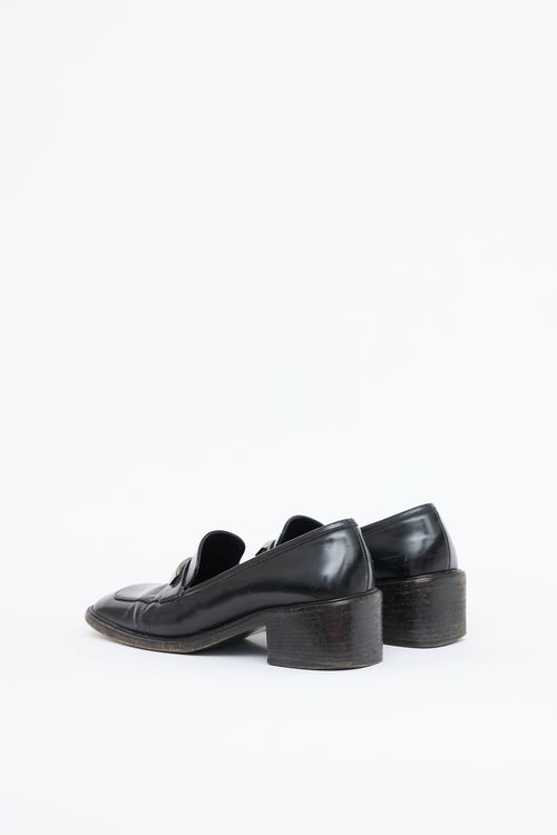 Gucci Leather Heeled Loafer
