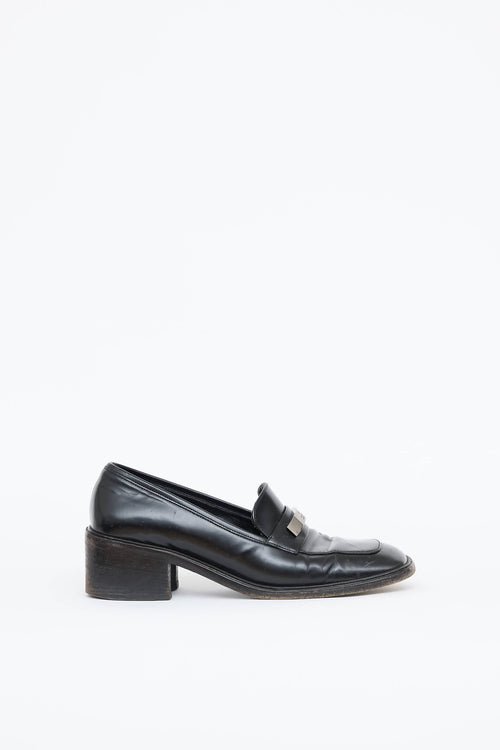 Gucci Leather Heeled Loafer