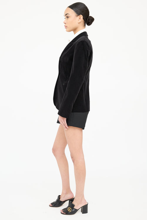 Gucci Velour Single Button Blazer