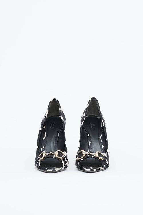 Gucci Patterned Crystal Pump