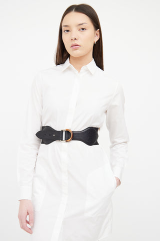 Gucci Black & Brown Waist Belt