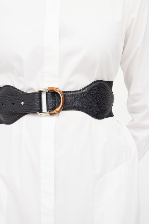 Gucci Black & Brown Waist Belt