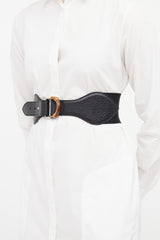 Gucci Black & Brown Waist Belt