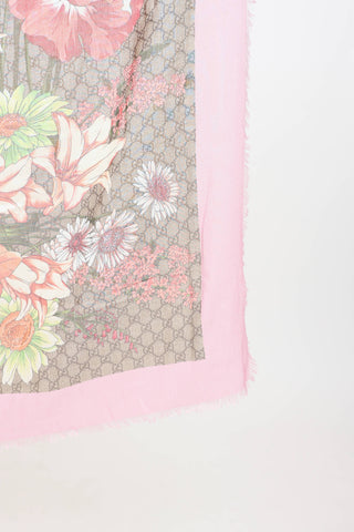 Gucci GG Spring Bouqet Scarf