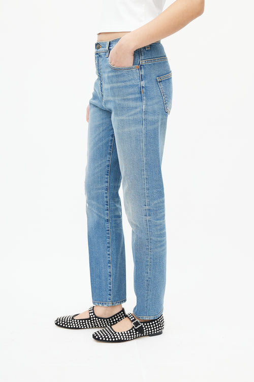 Gucci Blue Denim Patch Jeans
