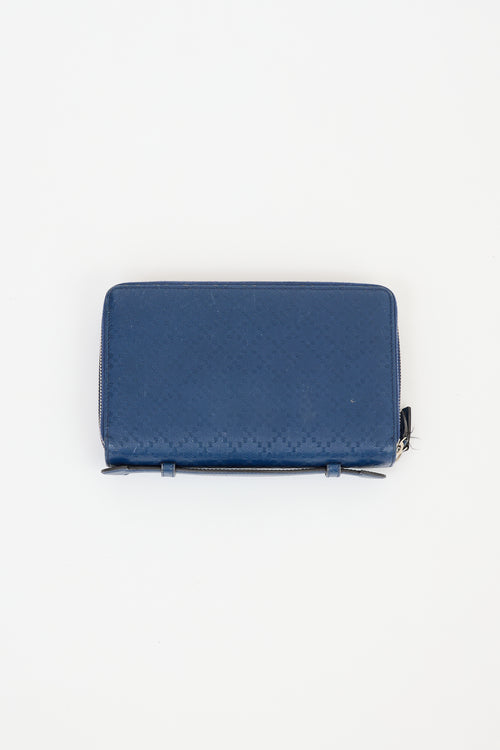 Gucci Blue Leather Bright Diamante Wallet