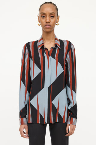 Gucci Geometric Button Up Blouse