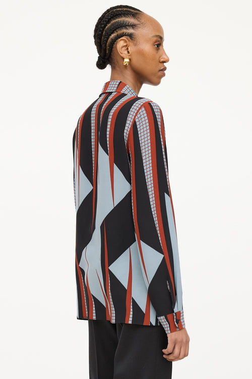 Gucci Geometric Button Up Blouse