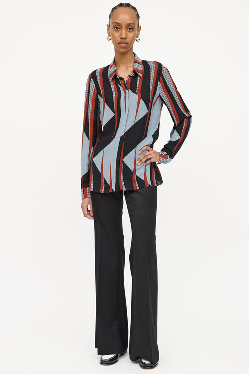 Gucci Geometric Button Up Blouse