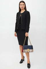Gucci Blue & Multicolour Leather Medium Padlock Shoulder Bag