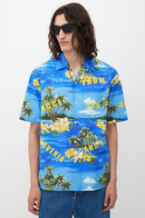 Gucci Blue & Multicolour Tropical Shirt