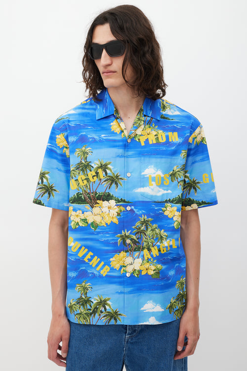 Gucci Blue & Multicolour Tropical Shirt