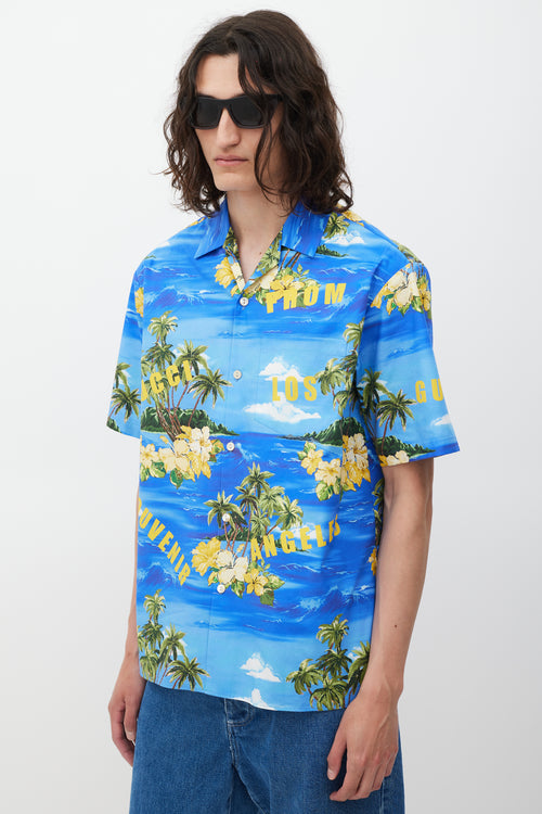 Gucci Blue & Multicolour Tropical Shirt