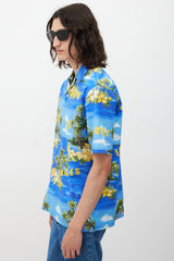 Gucci Blue & Multicolour Tropical Shirt