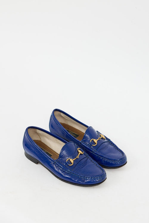 Gucci Cobalt Blue Patent Leather Loafer