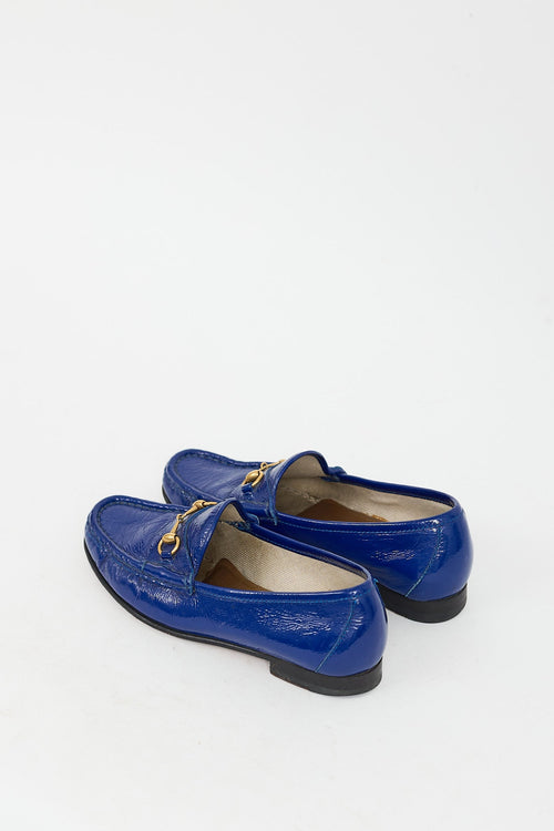 Gucci Cobalt Blue Patent Leather Loafer