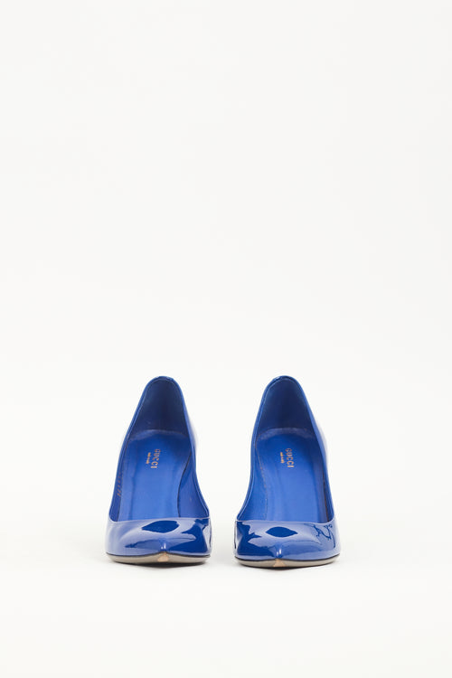 Gucci Blue Patent Leather Pump