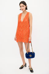 Gucci Blue Velvet Marmont Quilted Bag