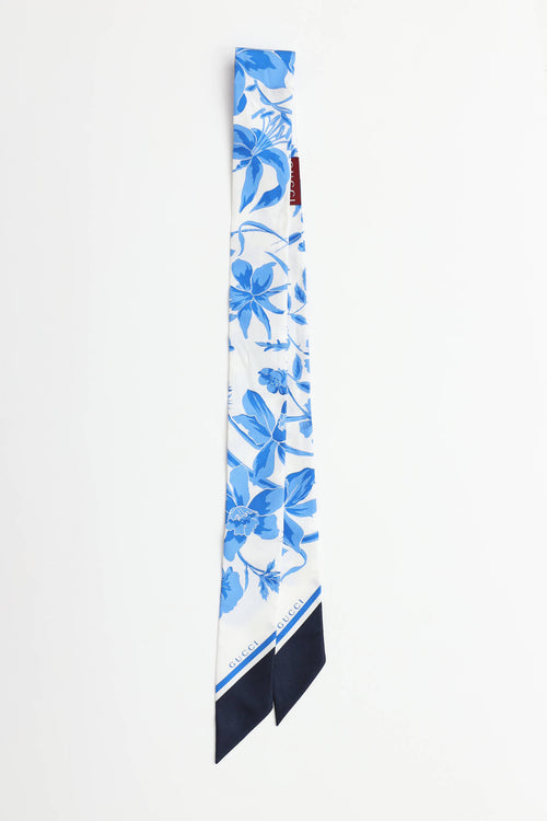 Gucci Silk Floral Twill Ribbon
