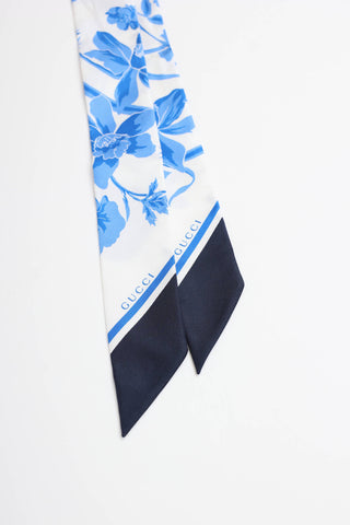 Gucci Silk Floral Twill Ribbon